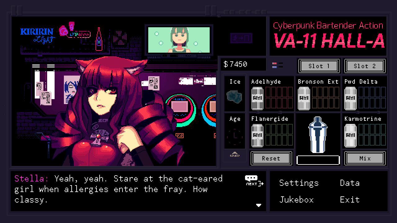 Cyberpunk Bartender Action VA-11 HALL-A